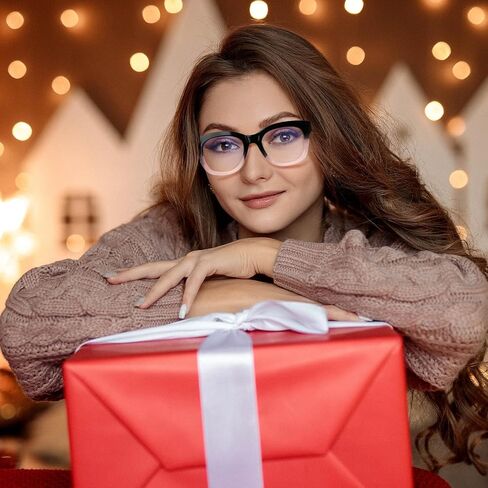 مجموعة من 4 نظارات قراءة ثنائية البؤرة من هينوتين تتضمن قارئات الشمس للنساء على طراز أوبرا نظارات زرقاء مربعة تحجب الضوء in Kuwait