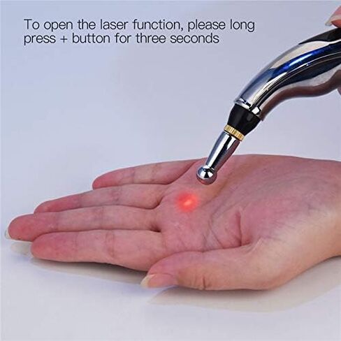 Acupuncture Pen, Rechargeable Electronic Acupuncture Pen Massage Pen Massager Meridian Therapy Machine Relief Pain Therapy Tools with 3 Massage Heads in Saudi Arabia