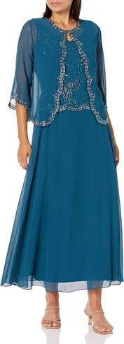 J Kara Women's Petite Beaded Jacket Dress in Saudi Arabia