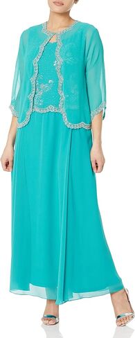 J Kara Women's Petite Beaded Jacket Dress in Saudi Arabia