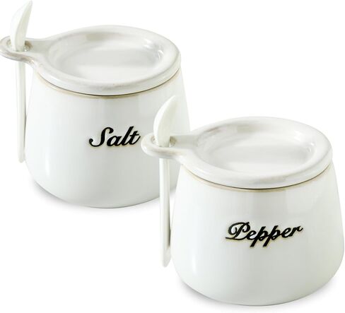 Salt and Pepper Bowls Set, 2pcs Ceramic Pepper Salt Container with Lid and Spoon for Countertop, Salt Cellar Dish with Lid for Sea Salt, Spice and Sugar, Pink in Saudi Arabia