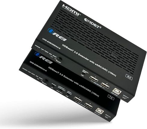 موسع OREI 8K KVM eARC HDMI Balun HDBaseT 3.0 UltraHD 4K @ 120 هرتز 4:4:4 عبر كابل CAT6/7 فردي مع USB، VRR، LAN، Dolby Vision، CEC، ARC ودعم IR، RS-232 حتى 330 قدم مخرج صوت - إثبات المفهوم in Saudi Arabia