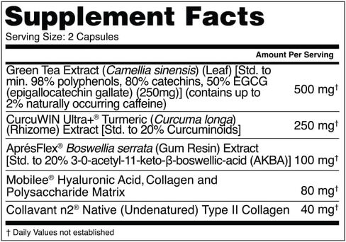 Collagen Repair - Joint Health Supplement - Joint Cartilage, Tendon, Ligament Support - Supports Connective Tissue Repair - With Type 2 Collagen, Curcumin, Hyaluronic Acid & More, 60 Caps in Saudi Arabia