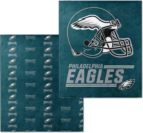 Northwest NFL Double Sided Blanket - 100% Soft Polyester - Double Sided - Embrace NFL Spirit and Stay Warm on Game Days (Philadelphia Eagles - Green) in Saudi Arabia