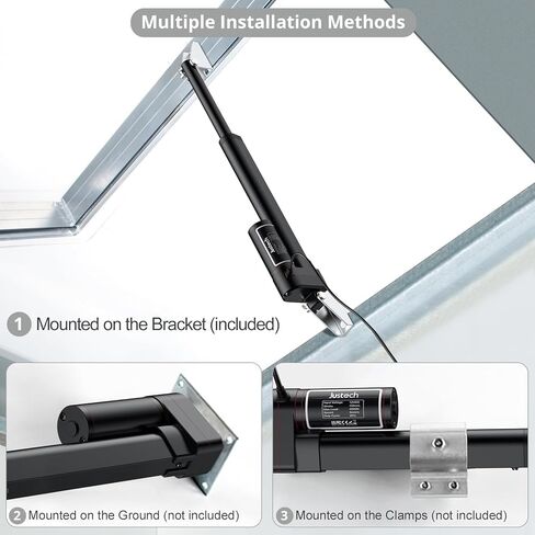Justech 150mm 6 "محرك المحرك الخطي، الثقيلة 3000N 660lbs المحرك الخطي للسيارات السيارات RV فتحت باب كهربائي المركبات السفن البضائع التلفزيون رفع الجداول التدليك أسرة كهربائية الكراسي الطبية in Kuwait