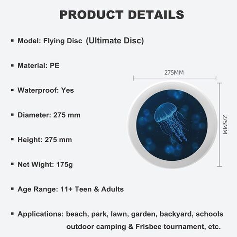 Phoenix Outdoor Flying Disc Fire Phoenix Black Ultimate Disc 175g for Boys Girls Men Women Birthday Christmas in Saudi Arabia