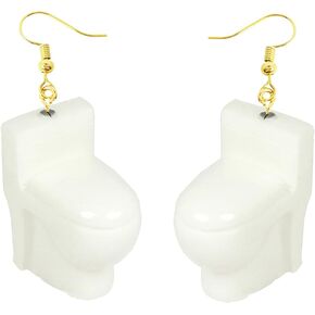 coadipress Funny Weird Earrings for Women Girls Unique Creative Cute Acrylic Toilet Bathtub Drinking Fountain Washing Machine Geometric Furniture Dangle Drop Earrings Jewelry