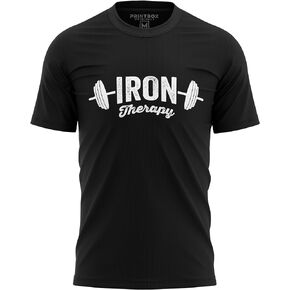Iron Therapy Shirt for Men, Funny Gym Shirts, Mens Gym Tshirt, Fitness Train Workout