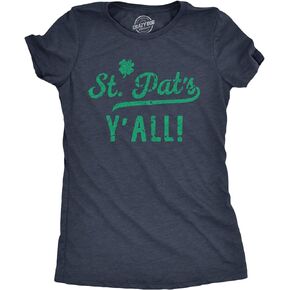 Womens St Pats Yall Funny T Shirts Novelty Tee Drinking Shirt for Ladies