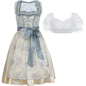 فساتين LTAKK Dirndl للسيدات ملابس مهرجان أكتوبر أزياء بافارية زي فتاة البيرة التقليدية الألمانية مع بلوزة Dirndl in Kuwait