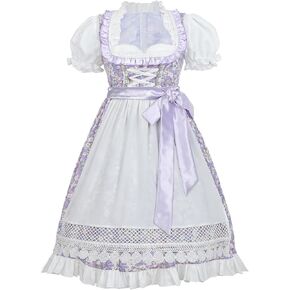 LTAKK Dirndl Dresses Women Oktoberfest Outfits Bavarian Costume German Traditional Beer Girl Outfit with Dirndl Blouse