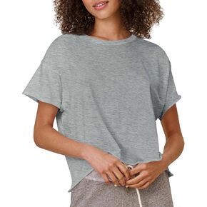 Tankaneo Womens Summer Crop Tops Short Sleeve Crew Neck Boxy T-Shirts Casual Basic Tees