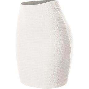Design by Olivia Women's Elastic Waist Bodycon Mini Skirt