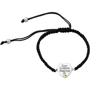 CENWA Down Syndrome Awareness Gift Down Syndrome Ribbon Jewelry Down Syndrome Adjustable Bracelet