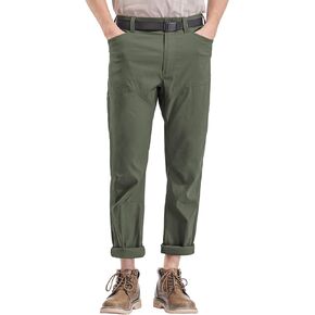 PULI Men's Hiking Cargo Pants with Belt Roll-Up Leg Snaps Lightweight Stretch Casual Relaxed Fit Outdoor Trousers