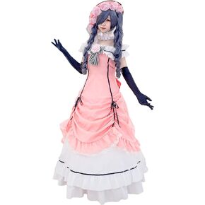 ZDEARKEY Ciel Phantomhive Cosplay Dress Pink Women Halloween Costume