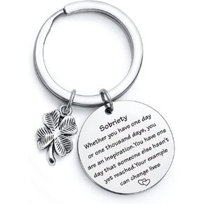 TzrNhm Blossom Sobriety Gift Sobriety Jewelry Na Recovery Gift Na Recovery Keychain Na Recovery Jewelry Sober Keychain