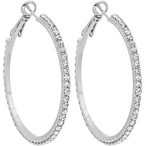 Big Hoop Earrings Shining Rhinestone Hoop Earrings Large Circle Hoop Earrings for Women Minimalist Sparkling Crystal Hoop Earrings for Women Girls
