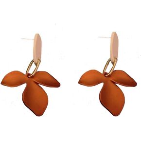 Flower Dangle Earrings Boho Petal Drop Earrings Romantic Leaves Rose Petal Dangle Earrings Dangle Exaggerated Flower Earrings Drop Statement Floral Tassel Earrings for Women Girls