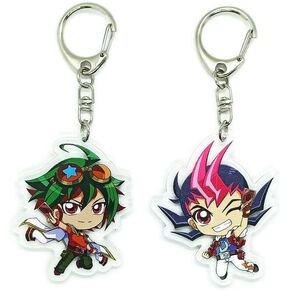 Inc. - Set of 2 Yu Gi Oh Zexal & ARC-V Acrylic Keychain Yuma Tsukumo, Yuya Sakaki