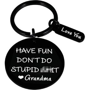 Funny Gifts for Granddaughter Grandson Dont Do Stupid St Keychains for Granddaughter Grandson from Grandma Granny Birthday Gifts Christmas Stocking Stuffers for Granddaughter Grandson Teen Boys Girls in Kuwait