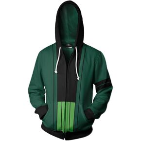Roronoa Cosplay Costume Jolly Rogers Hoodies Sweatshirt Jacket Coat Outfits Halloween Party Suit Adult Men Women