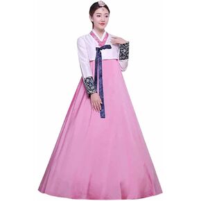 Women's Korean Traditional Costume Deluxe Embroidered Hanbok Dress Stage Performance Wear in Saudi Arabia