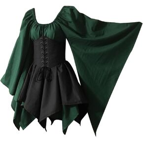 Bleoavre Renaissance Dress Faire Costume Women Medieval Irish Viking Dress