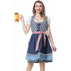 VISVIC Oktoberfest Costumes Women, German Dirndl Dresses For Bavarian Oktoberfest Carnival Beer Festival Cosplay Halloween