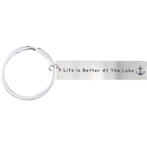 Meiligo® Life is Better at The Lake Key Chain Lake Jewelry Lake Life Keychain for Lake Lover