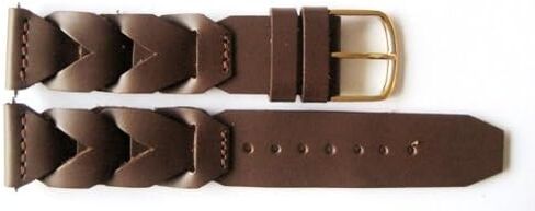 Timex 20mm Brown Western Style Braided Leather Band in Saudi Arabia