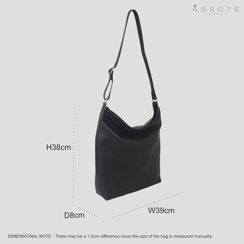 ASSOTS Stylish Genuine Leather Tote Bag for Women - Spacious, Zippered, and Perfect for Work, Travel, and Shopping in Saudi Arabia