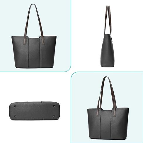Women's Genuine Leather Tote Handbag Large Capacity Pocketbook Purse in Saudi Arabia