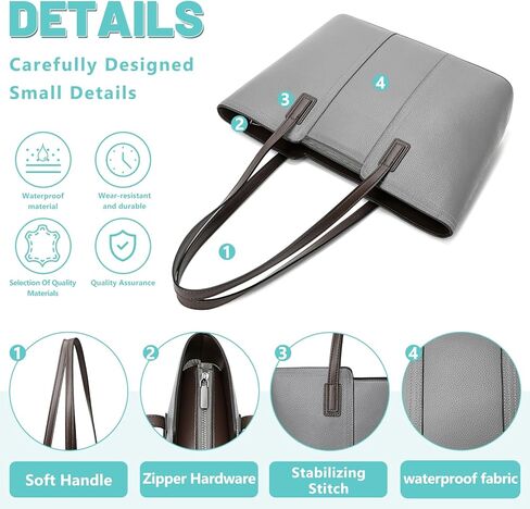 حقيبة يد نسائية من الجلد الطبيعي ذات سعة كبيرة ومحفظة جيب in Kuwait