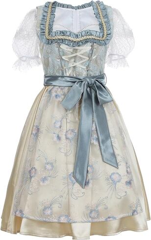 فساتين LTAKK Dirndl للسيدات ملابس مهرجان أكتوبر أزياء بافارية زي فتاة البيرة التقليدية الألمانية مع بلوزة Dirndl in Kuwait