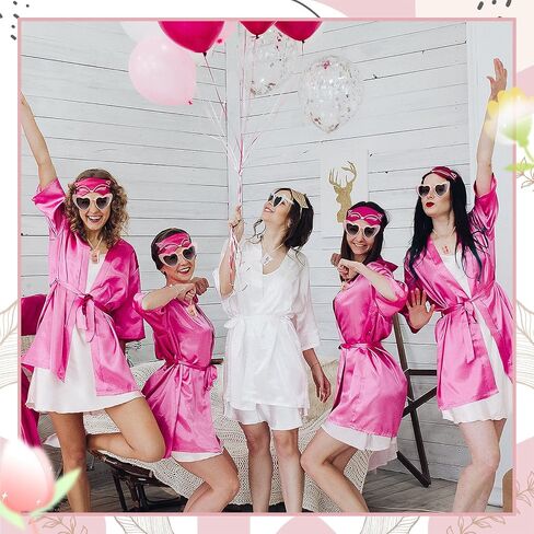 Macarrie 20 Pairs Bachelorette Party Supplies, 10 Pairs Bachelorette Heart Shaped Sunglasses with 10 Pcs Bridal Beaded Shot Glass Necklace Bridesmaid Eyewear for Women Girl Wedding Decoration, Bright in Saudi Arabia