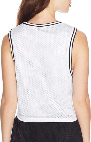 Champion Women's Reversible Mesh Cropped Tank, Amaranth/Blur Tropics Pink/Chscrplastisol-Gr 9936, M in Saudi Arabia
