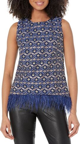 Trina Turk womens Ena Top Jacquard Feather Top in Saudi Arabia