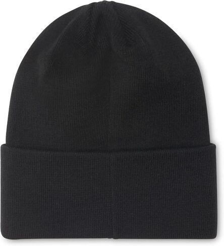 Karl Lagerfeld Paris Women's Fleece Lined Kl Patch Beanie, Black in Saudi Arabia