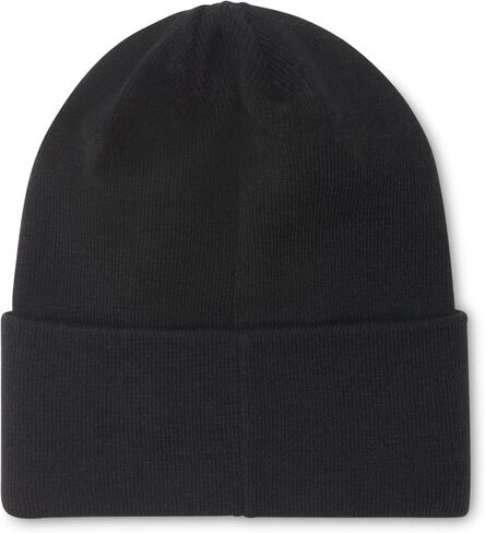 Karl Lagerfeld Paris Women's Fleece Lined Kl Patch Beanie, Black in Saudi Arabia
