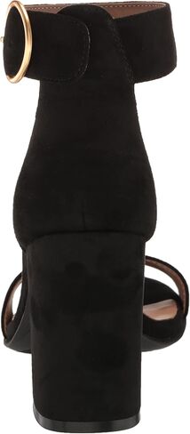 Aerosoles Women's Lawrence Heeled Sandal, Black Faux Suede, 9.5 in Saudi Arabia