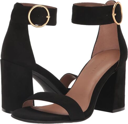 Aerosoles Women's Lawrence Heeled Sandal, Black Faux Suede, 9.5 in Saudi Arabia