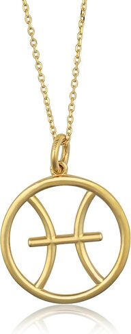 MAX + STONE 10k Gold Zodiac Necklace for Women | Dainty Real Gold Necklace for Women | Adjustable 16-18 Inch Zodiac Sign Necklace | Gold Pendant Necklace | Astrology Gifts for Women in Saudi Arabia