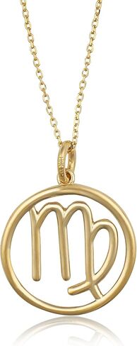 MAX + STONE 10k Gold Zodiac Necklace for Women | Dainty Real Gold Necklace for Women | Adjustable 16-18 Inch Zodiac Sign Necklace | Gold Pendant Necklace | Astrology Gifts for Women in Saudi Arabia