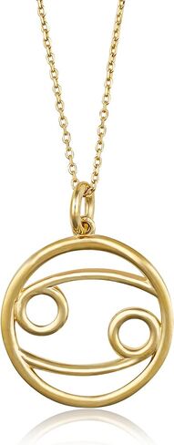 MAX + STONE 10k Gold Zodiac Necklace for Women | Dainty Real Gold Necklace for Women | Adjustable 16-18 Inch Zodiac Sign Necklace | Gold Pendant Necklace | Astrology Gifts for Women in Saudi Arabia