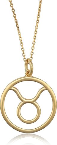 MAX + STONE 10k Gold Zodiac Necklace for Women | Dainty Real Gold Necklace for Women | Adjustable 16-18 Inch Zodiac Sign Necklace | Gold Pendant Necklace | Astrology Gifts for Women in Saudi Arabia