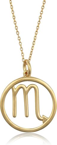 MAX + STONE 10k Gold Zodiac Necklace for Women | Dainty Real Gold Necklace for Women | Adjustable 16-18 Inch Zodiac Sign Necklace | Gold Pendant Necklace | Astrology Gifts for Women in Saudi Arabia