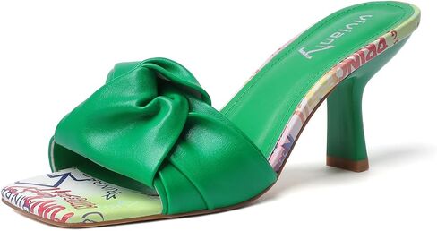 vivianly Women's Square Toe Strappy Heels Lace Up Low High Heel Sandals for Wedding Party Date Travel in Saudi Arabia