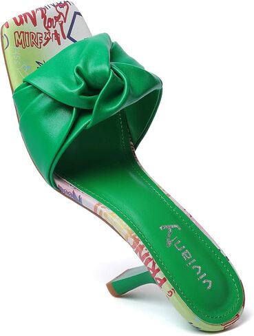 vivianly Women's Square Toe Strappy Heels Lace Up Low High Heel Sandals for Wedding Party Date Travel in Saudi Arabia