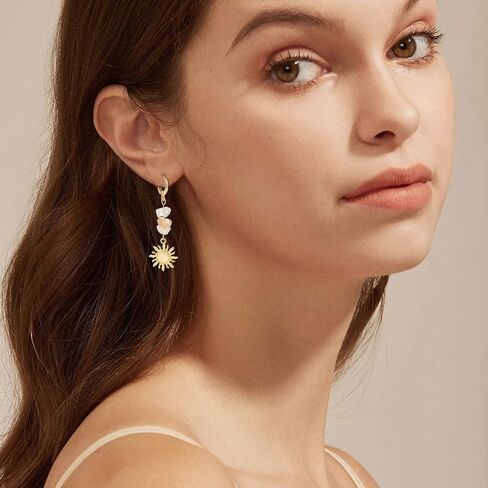 Boho Sun Pendant Celestial Earrings Crystal Sun Pendant Earrings Sun Gem Earrings Goth Jewelry Gift Christmas Gift for Women in Saudi Arabia